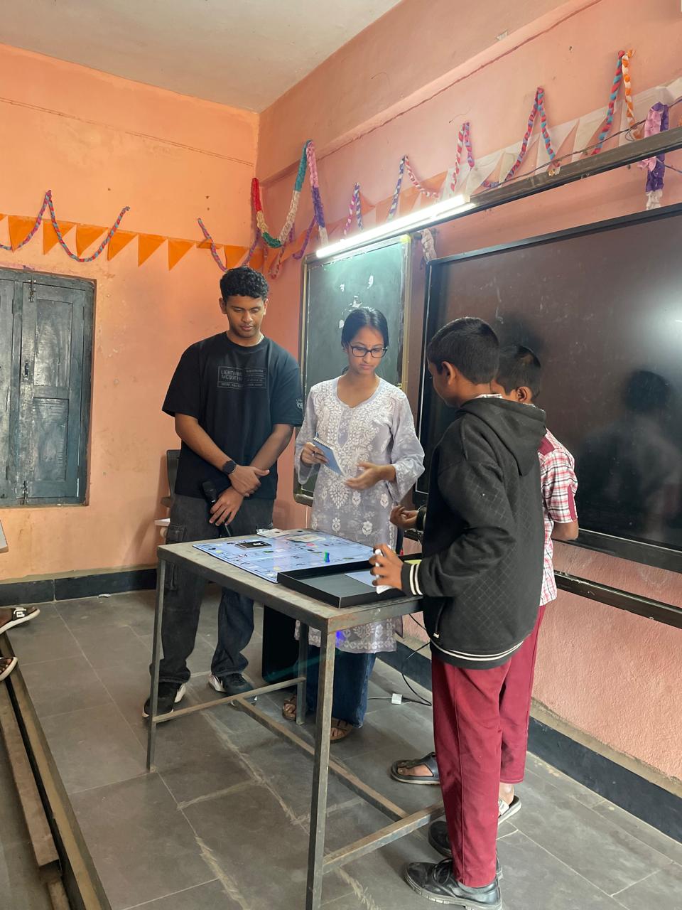 Students playing Empire Exchange in a classroom